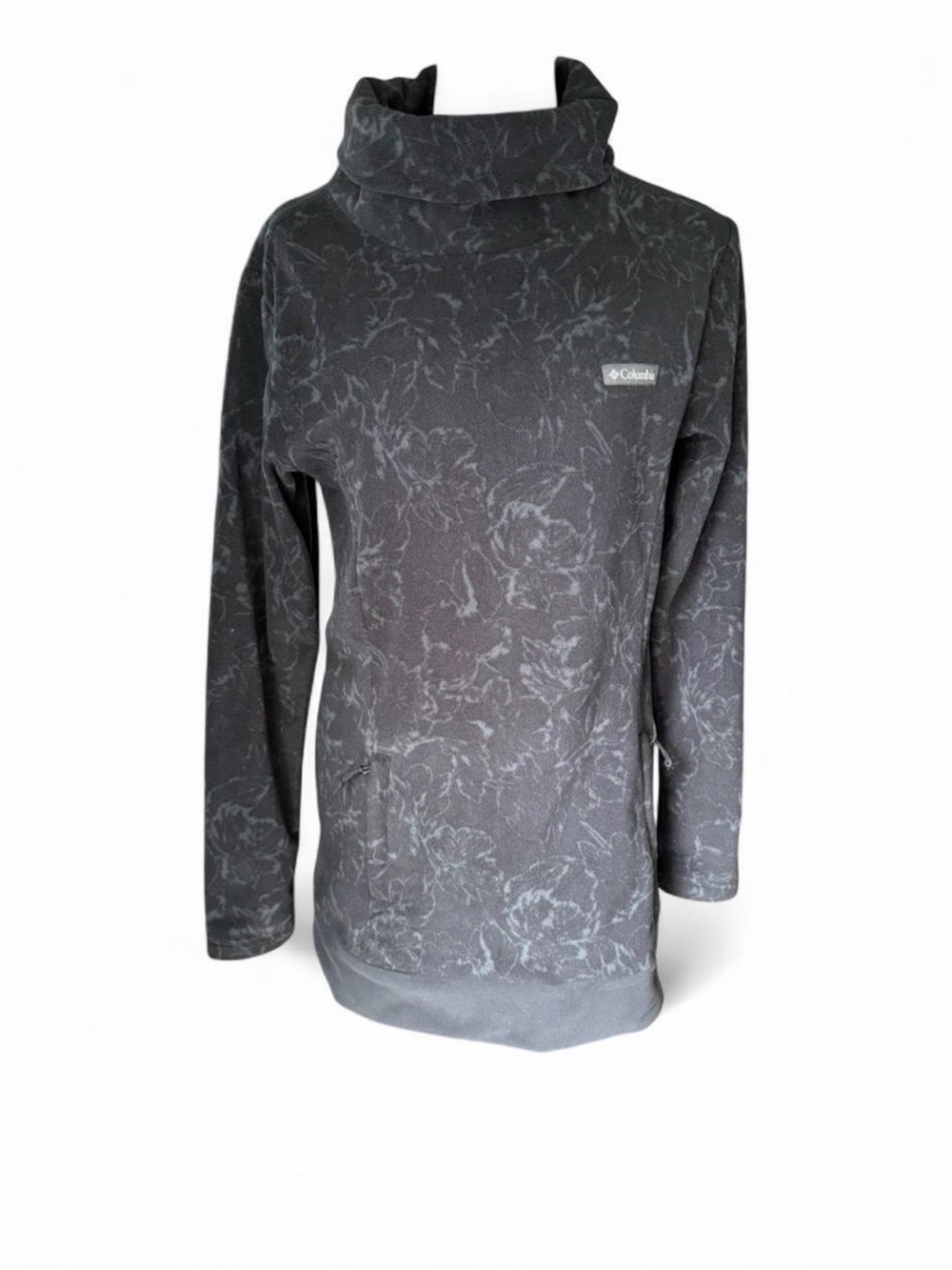 Columbia Women's Charcoal Floral Cowl-Neck Pullover - Picture 2 of 6